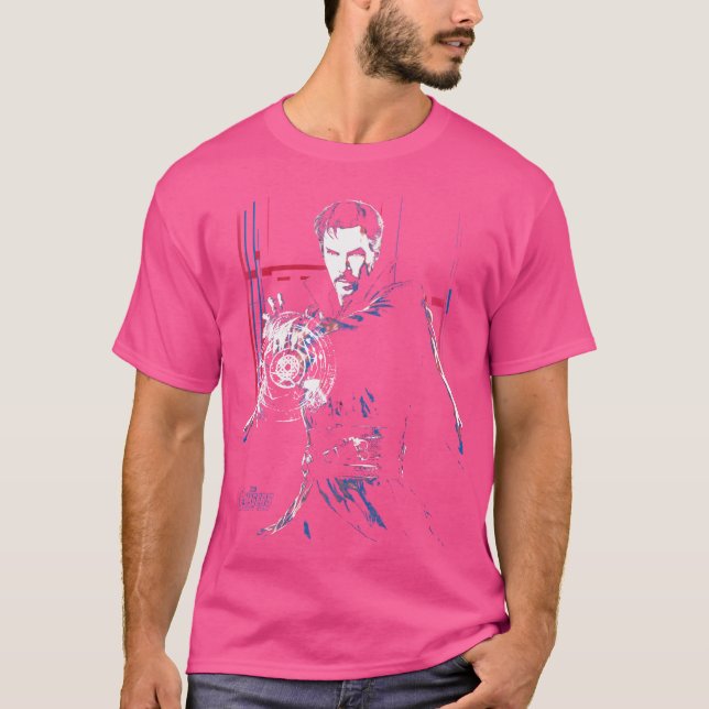 Marvel Avengers Infinity Krig Doktor Strange Mörk  T Shirt (Framsida)