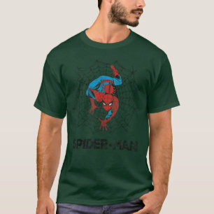 Marvel Comics Retro Classic SpiderMan Nedsliten W T Shirt