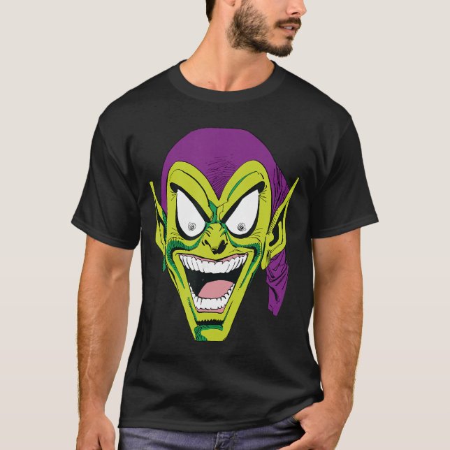 Marvel Comics Retro Green Goblin Spidey Skurk Bi T Shirt (Framsida)