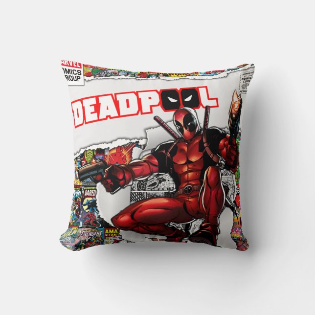 marvel comics Throw Pillow Kudde (Framsida)
