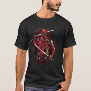 Marvel Deadpool & Wolverine Dubbla Katana Vignette T Shirt