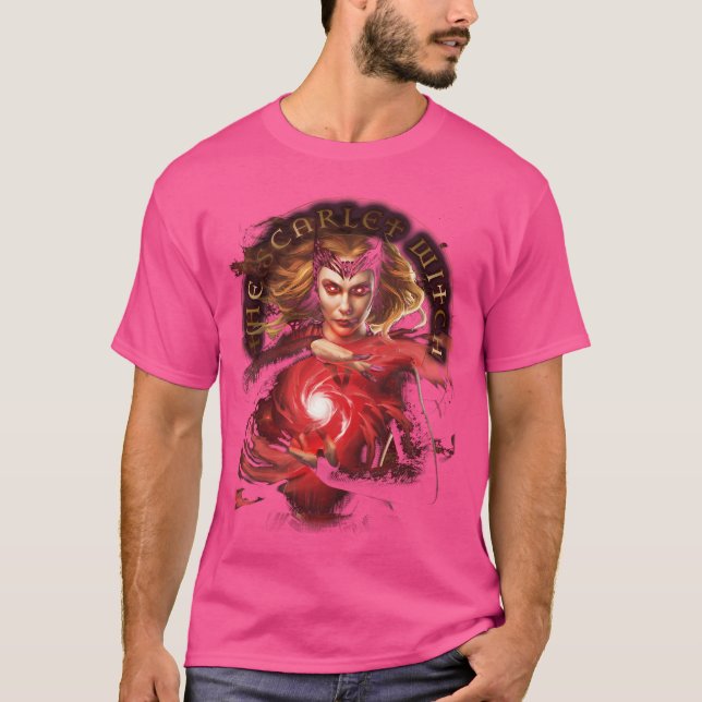 Marvel Doktor Strange 2 Scarlet Witch Glowing T Shirt (Framsida)