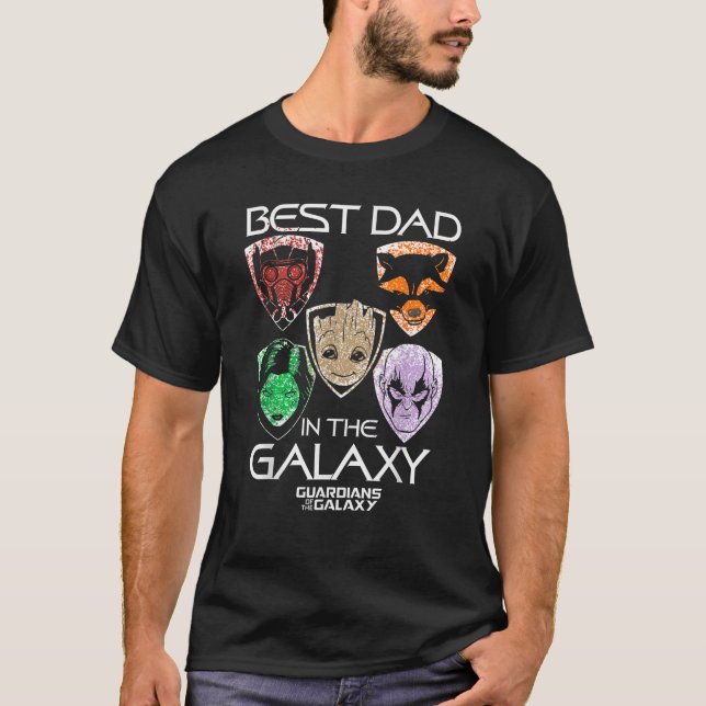 Marvel Guardians of the Galaxy Best Pappa Far s D. T Shirt (Framsida)