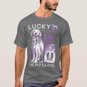 Marvel Hawkeye Lucky Pizza Hund Lila Collage T Shirt