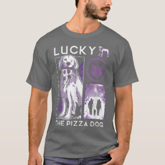 Marvel Hawkeye Lucky Pizza Lila Collage T Shirt