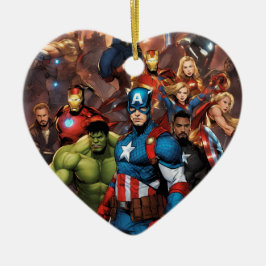 Marvel Heart Julgransprydnad Keramik