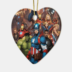Marvel Heart Julgransprydnad Keramik