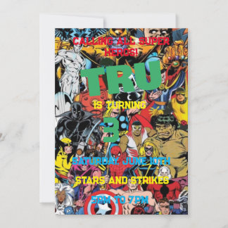 Marvel-inbjudan Inbjudningar