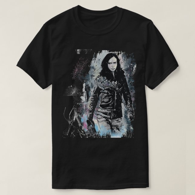 Marvel Jessica Jones Sketch Raglan Baseball Tee (Design framsida)