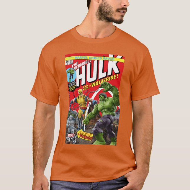 Marvel Legends Series Hulk och Wolverine serietidn T Shirt (Framsida)
