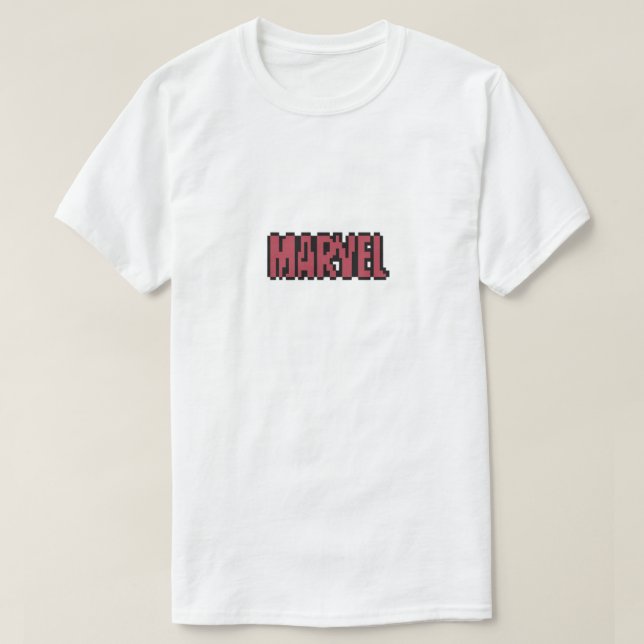 "MARVEL" Logotyp tryckt T-shirt (Design framsida)