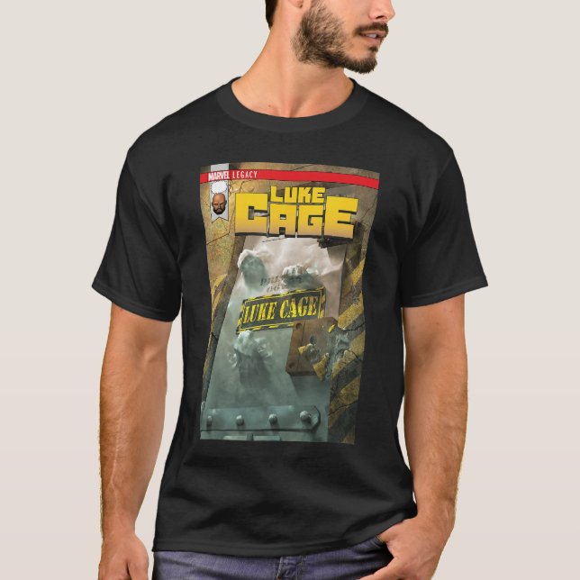 Marvel Luke Cage Breakout Legacy Comic Cover tjej T Shirt (Framsida)