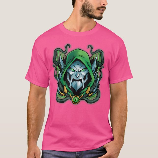 Marvel Mech Strejka Doktor Doom Villainous Monster T Shirt (Framsida)