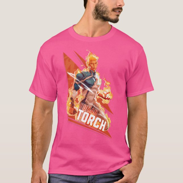 Marvel Rivals Human Torch Epic Porträtt T Shirt (Framsida)