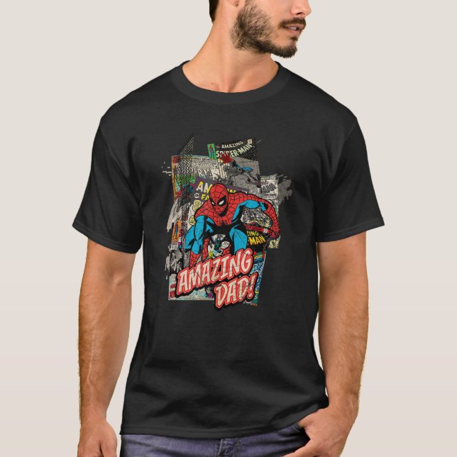 Marvel Spider Man Fantastisk Pappa Far dag T Shirt (Framsida)