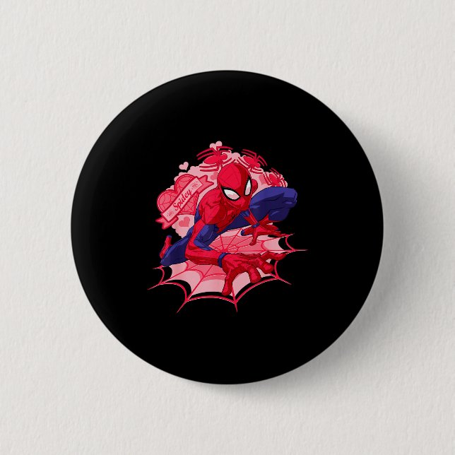 Marvel Spider-man Hearts Valentines Day  Knapp (Framsida)