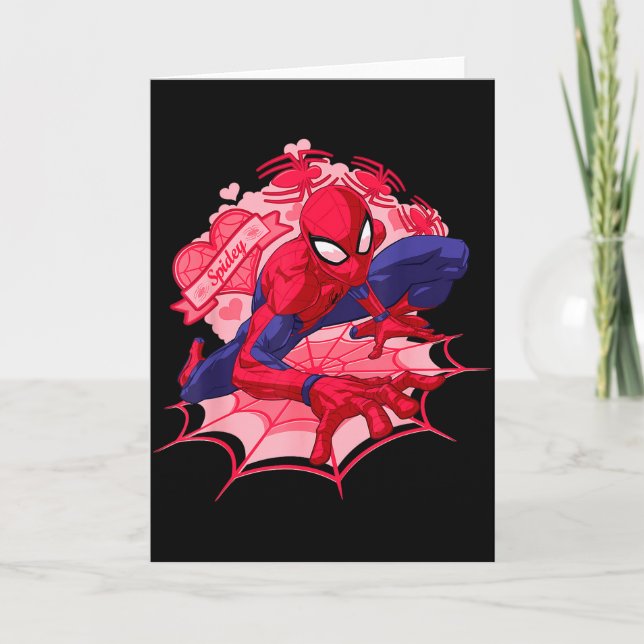 Marvel Spider-man Hearts Valentines Day  Kort (Framsida)