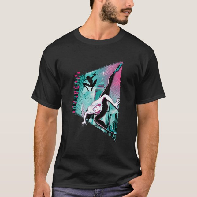 Marvel Spider Man Into the Spider Verse Ghost Spid T Shirt (Framsida)