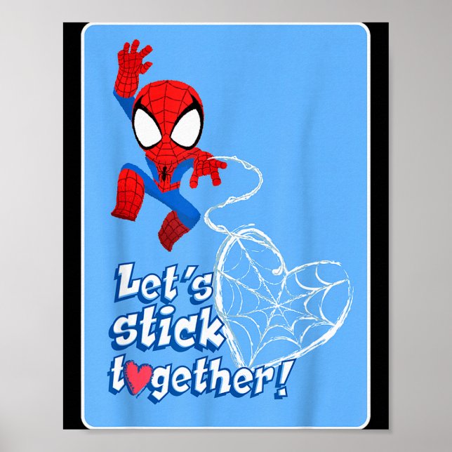 Marvel Spider-man Lets Stick Together Valentine Ca Poster (Framsidan)