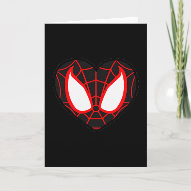 Marvel Spider-man Miles Morales Valentines Day Hea Kort (Framsida)