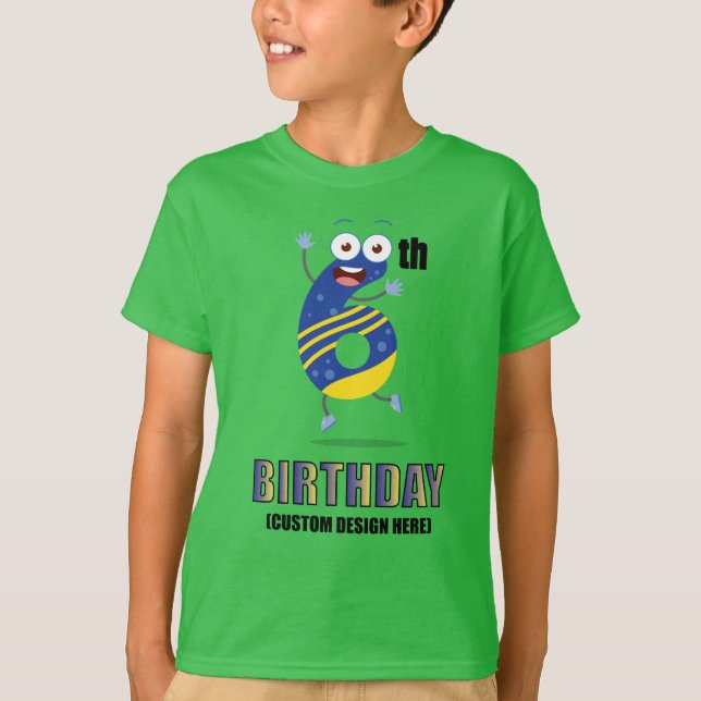 Marvel Spider-Man Swinging 6e Birthday Graphic T Shirt (Framsida)