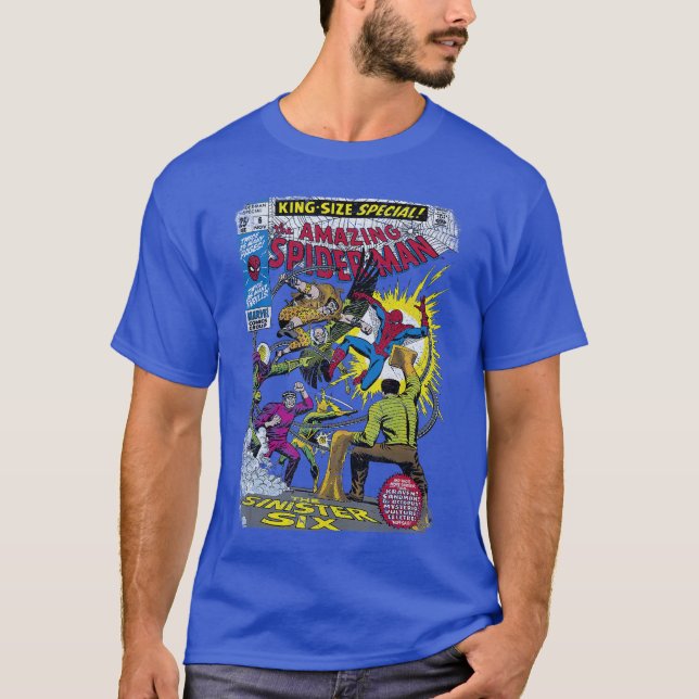 Marvel SpiderMan Sinister Si Villains Comic Cover  T Shirt (Framsida)
