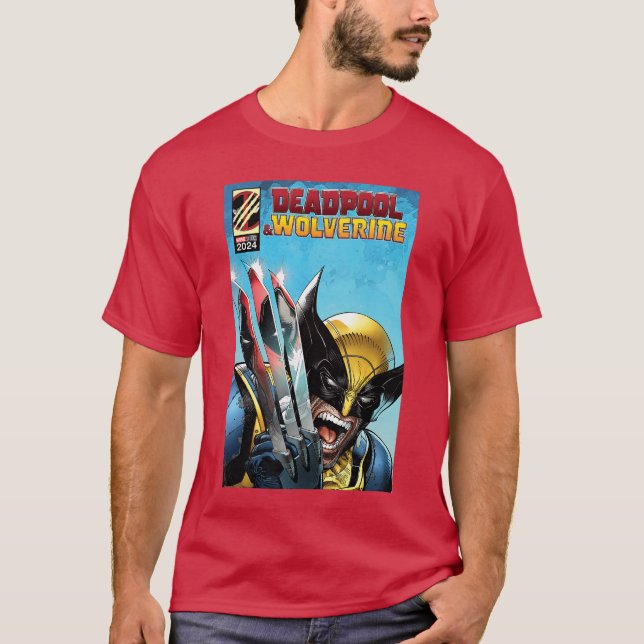 Marvel Studios Deadpool Wolverine Comic Cover Homa T Shirt (Framsida)