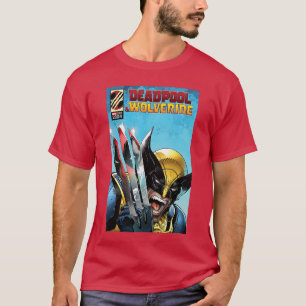 Marvel Studios Deadpool Wolverine Serietidningsoms T Shirt