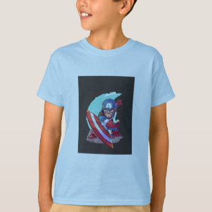 Marvel t-shirt, blå T-shirt, barn t-shirt