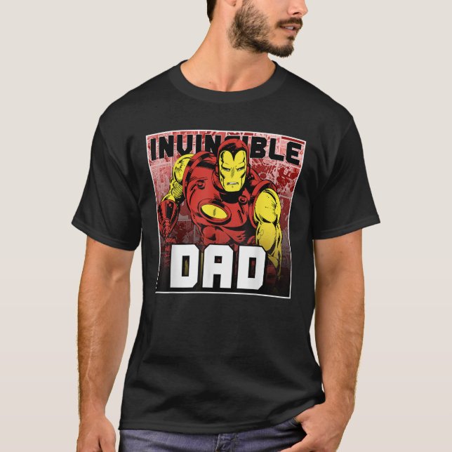 Marvel Tecknads Classic Far Dag Järn Man Invinc T Shirt (Framsida)