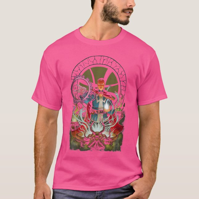 Marvel Tecknads Retro Classic Doktor Strange Magic T Shirt (Framsida)