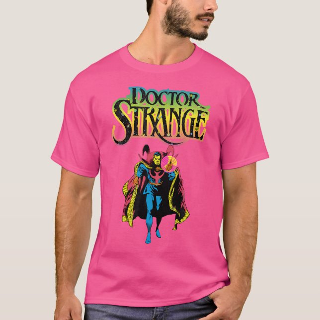 Marvel Tecknads Retro Classic dr Strange Colorful  T Shirt (Framsida)
