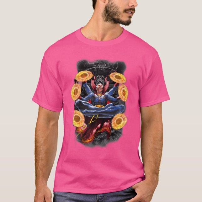 Marvel Tecknads Retro Classic Dr Strange Mörk Mult T Shirt (Framsida)
