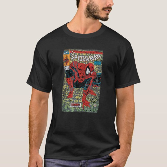 Marvel Tecknads Retro Classic Spider Man Torment D T Shirt (Framsida)