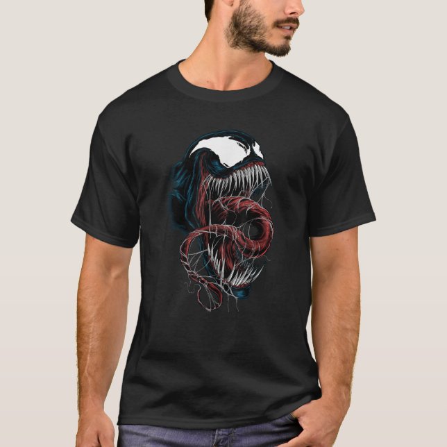 Marvel Tecknads Retro Classic Venom Chest Burst Bi T Shirt (Framsida)