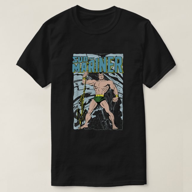 Marvel Tecknads SubMariner Porträtt  T Shirt (Design framsida)