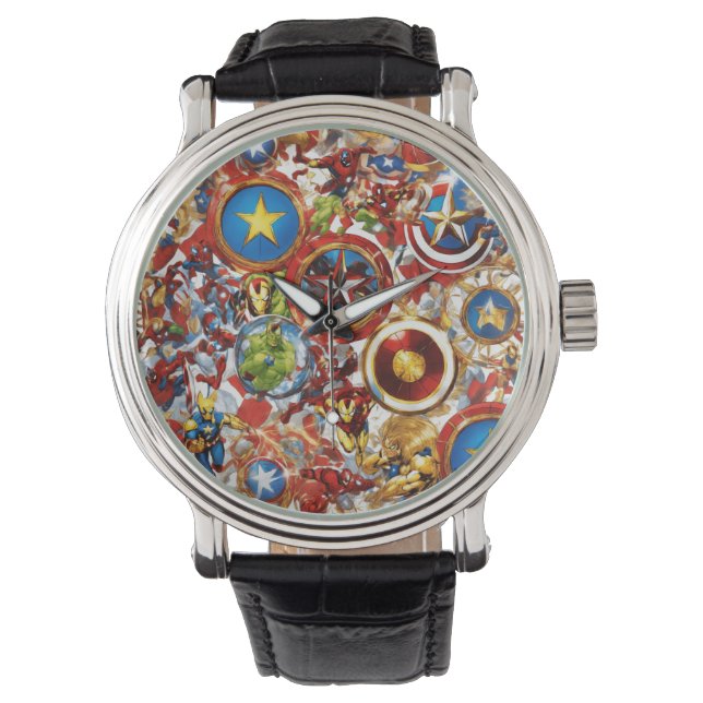 "Marvel Universe: Sömlöst sammansatt" Armbandsur (Framsida)