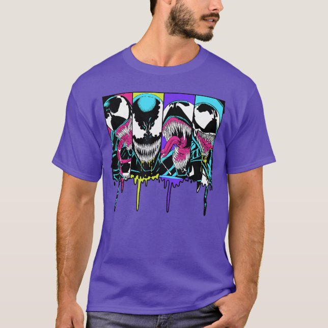 Marvel Venom Colorful Comic Panel family T Shirt (Framsida)