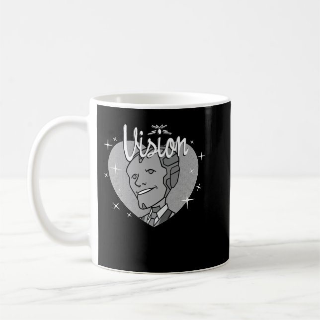 Marvel WandaVision Heart Retro 60s Sweatshi Kaffemugg (Vänster)