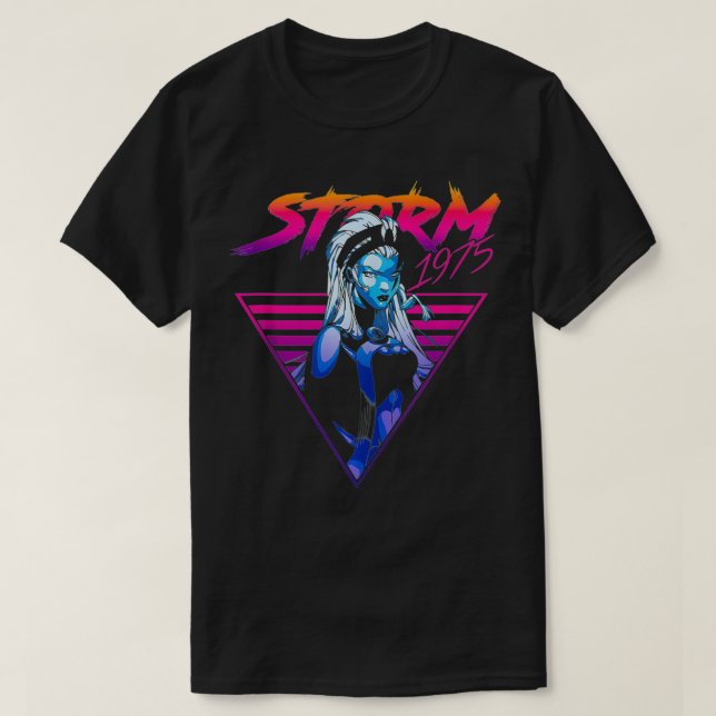 Marvel X-Manar Storm 80's Retro Triangle Gradient  T Shirt (Design framsida)
