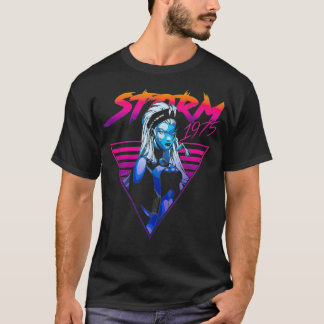 Marvel X-Manar Storm 80's Retro Triangle Gradient  T Shirt