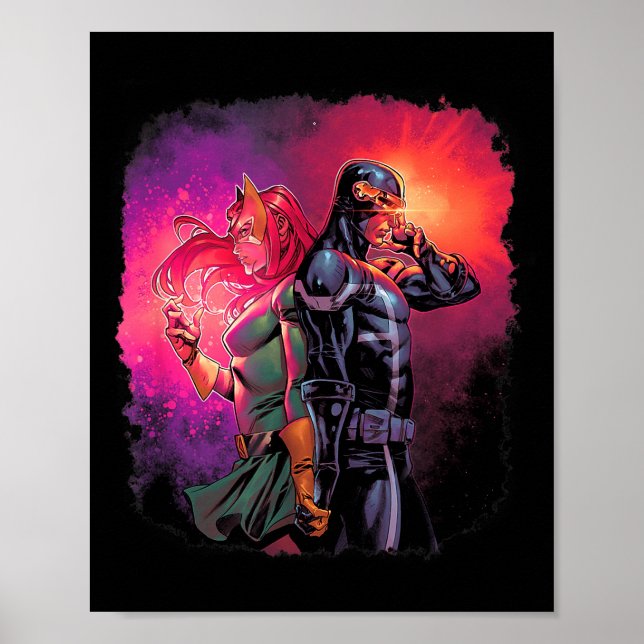 Marvel X-men Cyclops & Jean Grey Variant Alla hjär Poster (Framsidan)