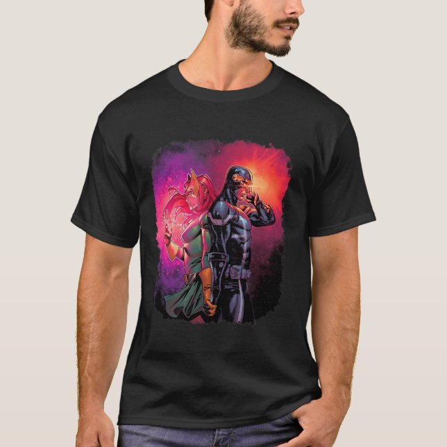 Marvel X-men Cyclops & Jean Grey Variant Valen T Shirt (Framsida)