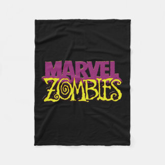 Marvel Zombies Officiell Färg Logotyp Halloween Fleecefilt