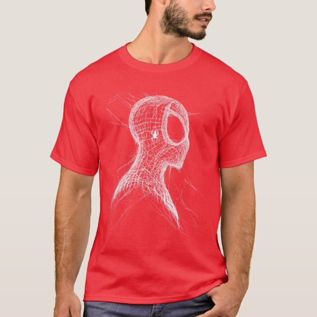 Marvelhe Amazing SpiderMan Web Silhouette Comic Co T Shirt (Framsida)