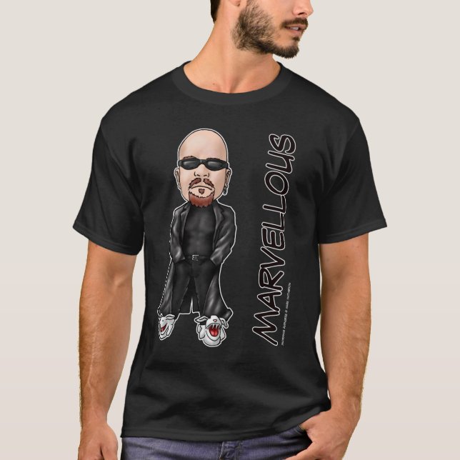 Marvellous av Midrangehämnarna, svart t-skjorta Tee (Framsida)