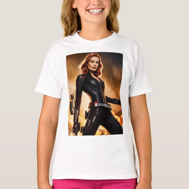 Marvelous Black Widow Tribute Tee (Framsida)