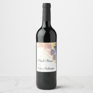 Marvelous Dusty Ro Golden Powder Marble Vinflaska Etikett
