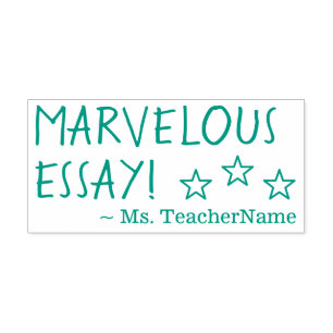 "MARVELOUS ESSAY!" Instruktör Rubber Frimärke Självfärgande Stämpel