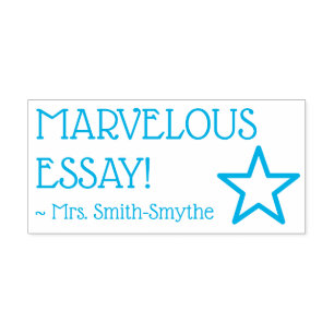 "MARVELOUS ESSAY!" Utbildare Rubber Frimärke Självfärgande Stämpel